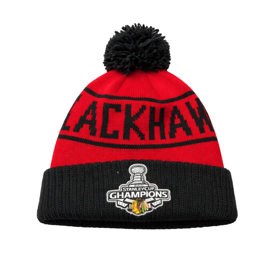MITCHELL & NESS STANLEY CUP 2010 CHAMPIONS CHICAGO BLACKHAWKS RED/BLACK TOUQUE