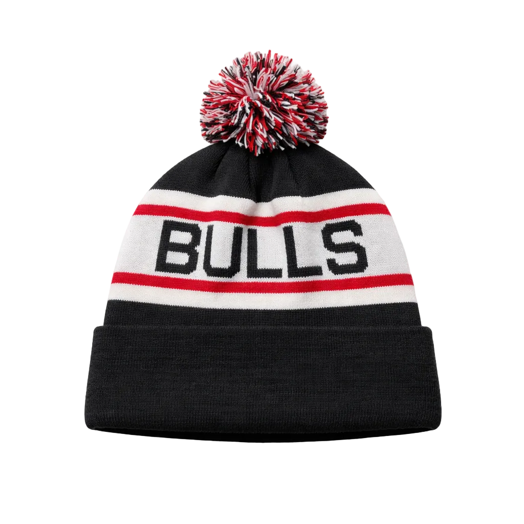 NEW ERA NBA BIGGEST FAN CHICAGO WINDY CITY BULLS OSFA BLACK/RED/WHITE TOUQUE