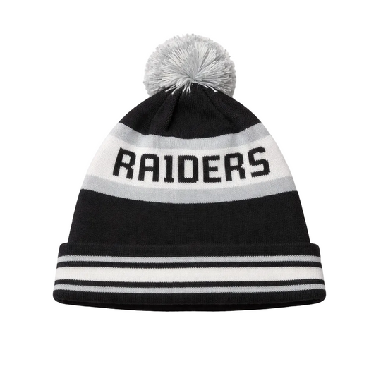 NEW ERA NFL LAS VEGAS RAIDERS THE JAKE 3 BLACK/GREY OSFA WINTER TOUQUE