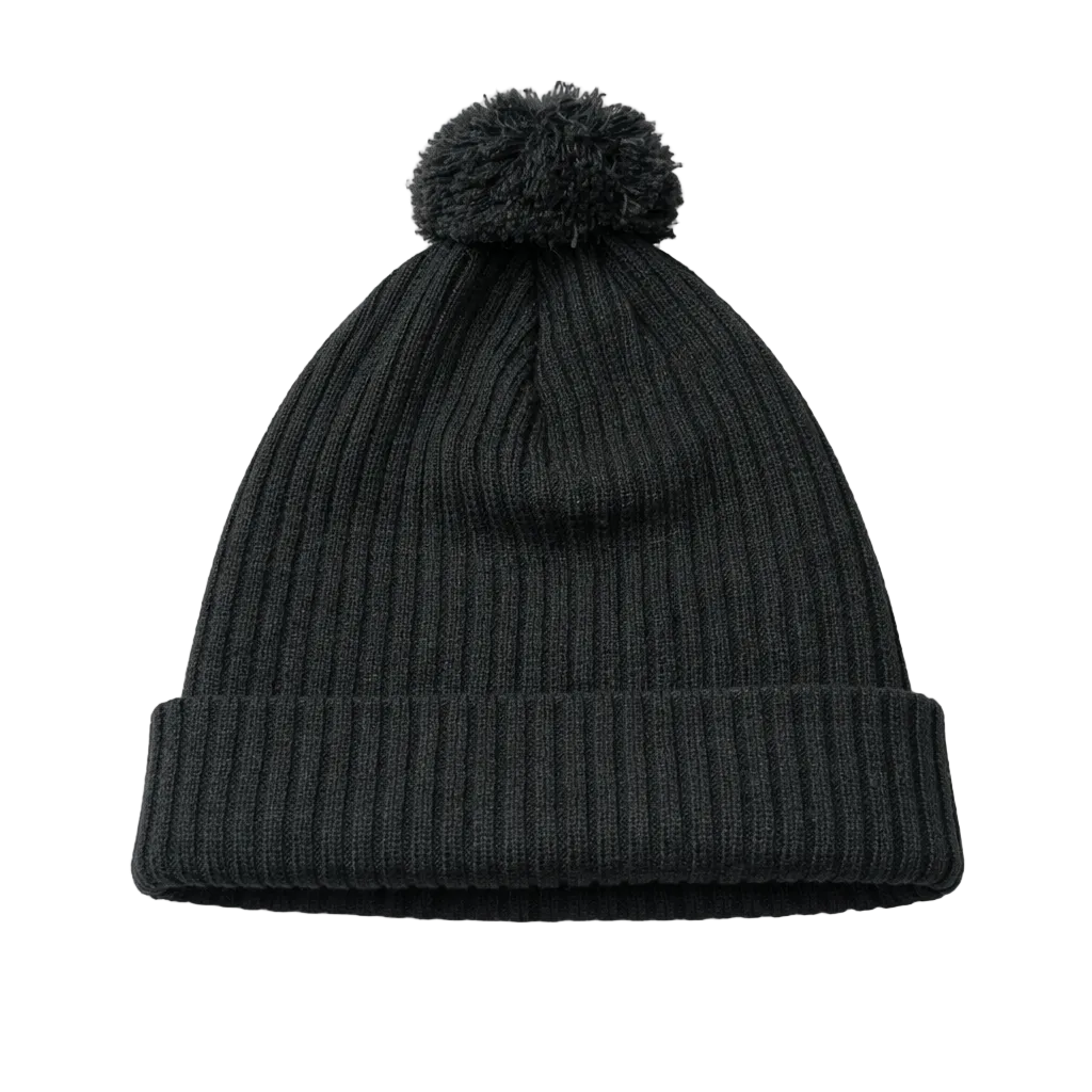 PUMA LILY CUFF POM BEANIE (BLACK TRADITIONAL)