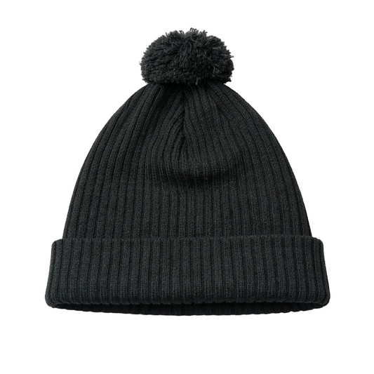PUMA LILY CUFF POM BEANIE (BLACK TRADITIONAL)