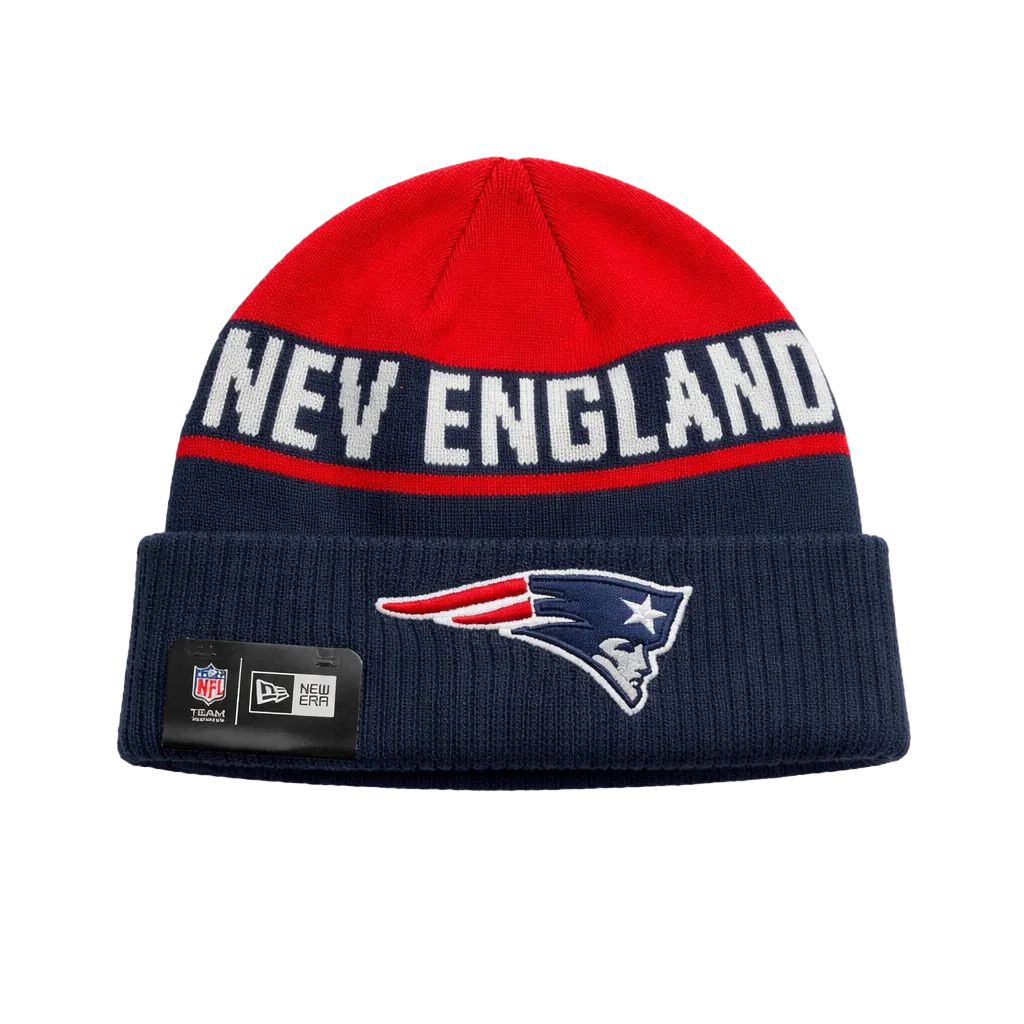 NEW ERA NFL NEW ENGLAND PATRIOTS RED & NAVY BLUE TOUQUE