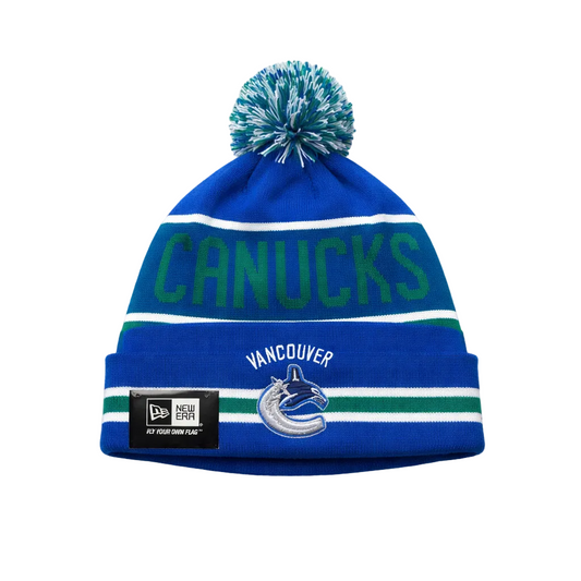 NEW ERA VANCOUVER CANUCKS ROYAL BLUE/GREEN TOUQUE