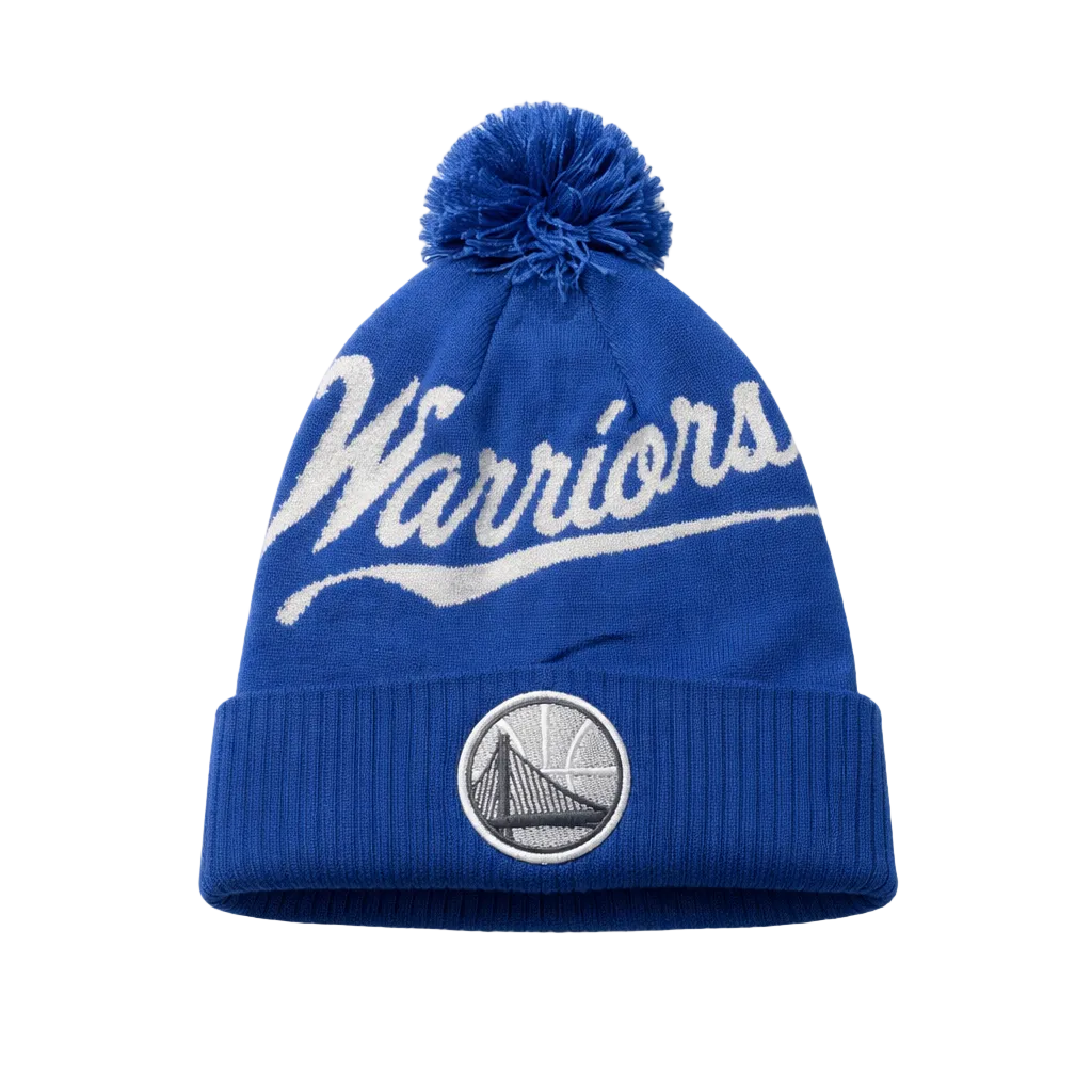 MITCHELL & NESS NBA GOLDEN STATE WARRIORS ROYAL BLUE WINTER TOUQUE