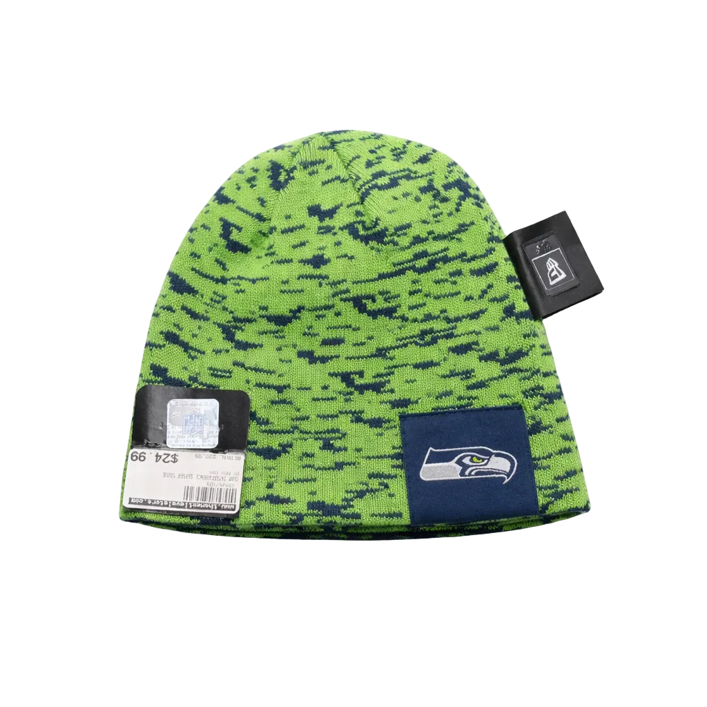 NEW ERA NFL SEATTLE SEAHAWKS TEAM INTERFERENCE GREEN/NAVY REVERSIBLE TOUQUE