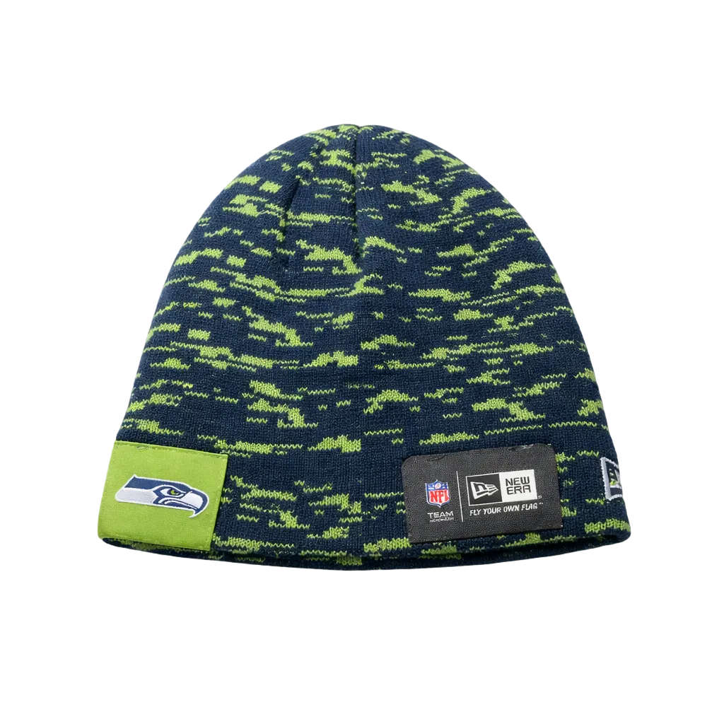 NEW ERA NFL SEATTLE SEAHAWKS TEAM INTERFERENCE GREEN/NAVY REVERSIBLE TOUQUE