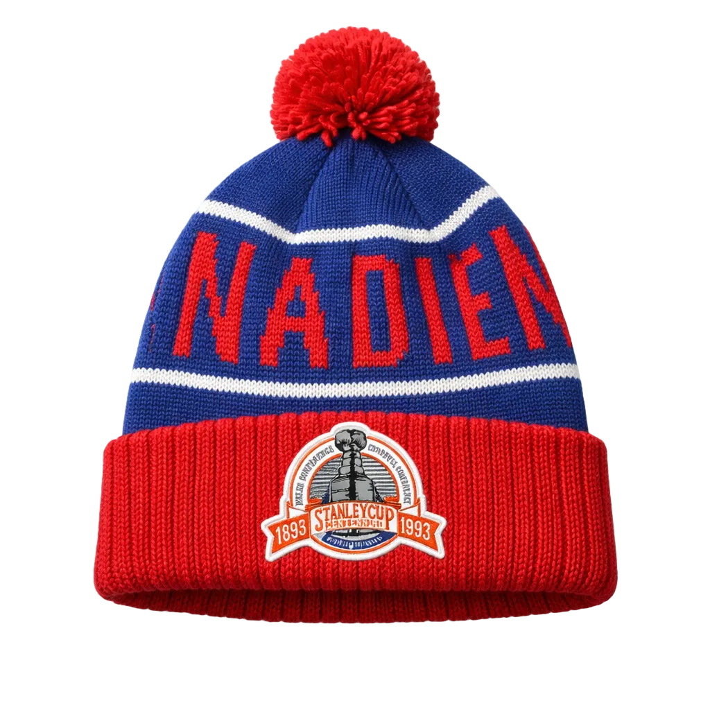 MITCHELL & NESS STANLEY CUP CENTENNIAL 1993 CHAMPIONSHIP MONTREAL CANADIENS RED/BLUE TOUQUE