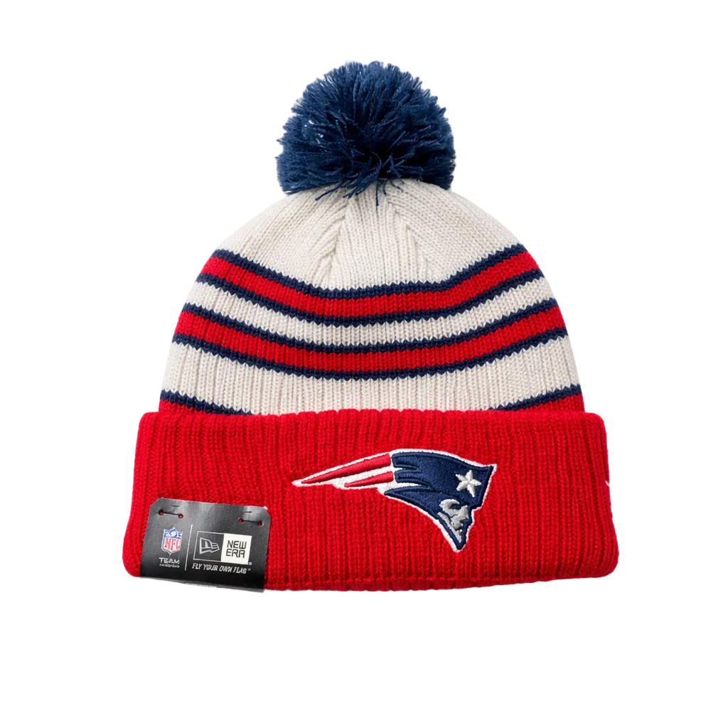 NEW ERA NFL NEW ENGLAND PATRIOTS RED/WHITE/NAVY BLUE TOUQUE
