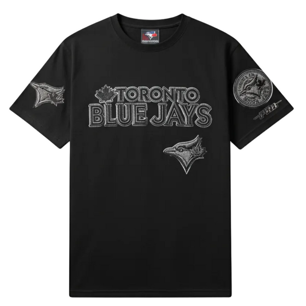 PRO STANDARD MLB TORONTO BLUE JAYS CLASSIC CHENILLE MEN'S BLACK T-SHIRT