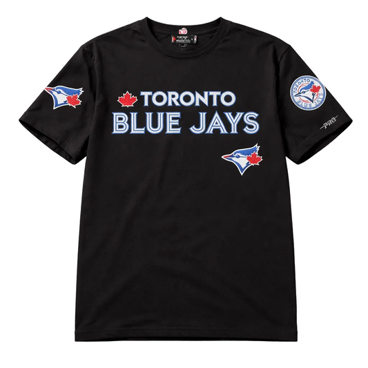 PRO STANDARD MLB TORONTO BLUE JAYS CLASSIC CHENILLE MEN'S BLACK T-SHIRT