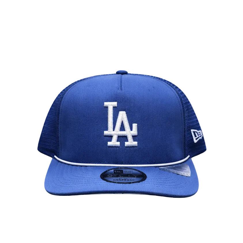 NEW ERA 9FIFTY MLB LOS ANGELES DODGERS BLUE TRUCKER SNAPBACK HAT