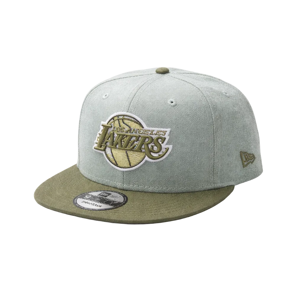 9FIFTY NEW ERA NBA LOS ANGELES LAKERS OLIVE GREEN SNAPBACK HAT