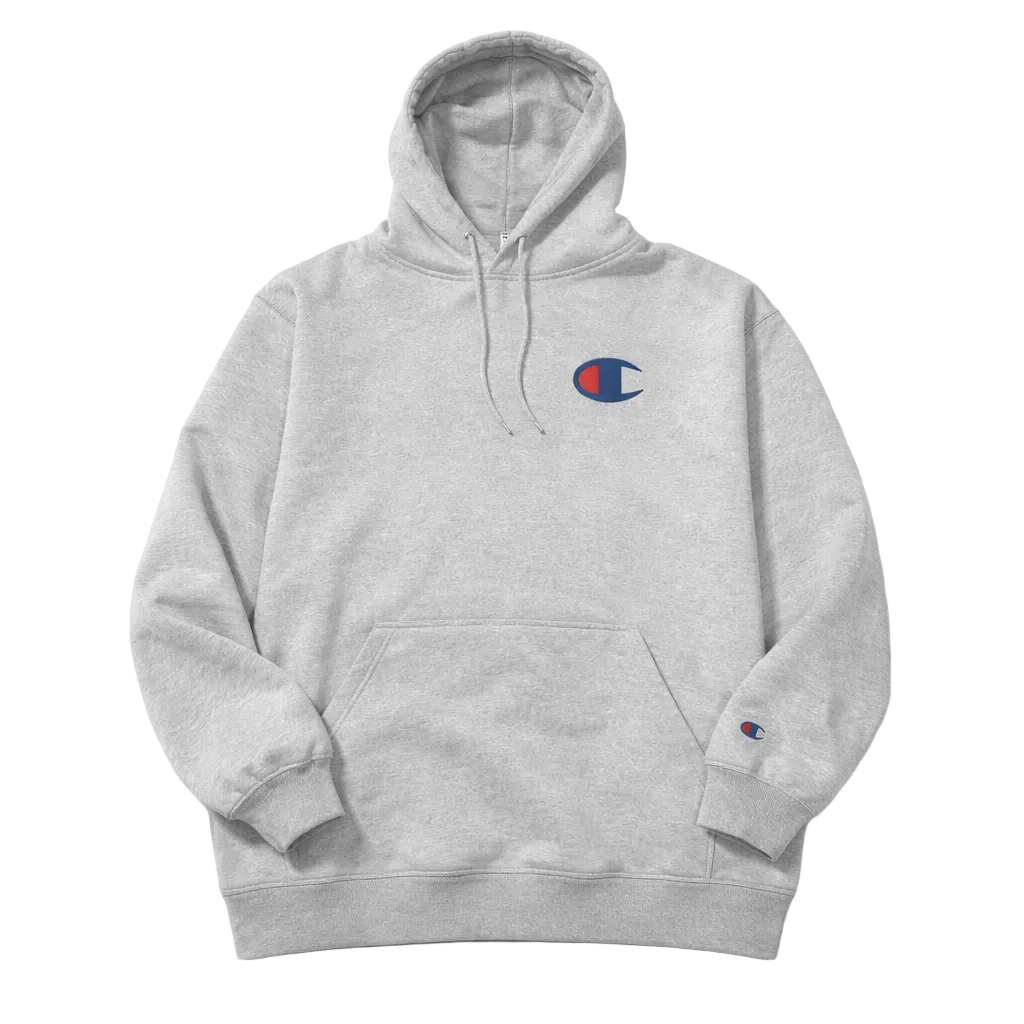 CHAMPION C PRINTED BIG&TALL HOODIE GREY