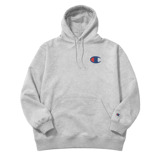 CHAMPION C PRINTED BIG&TALL HOODIE GREY