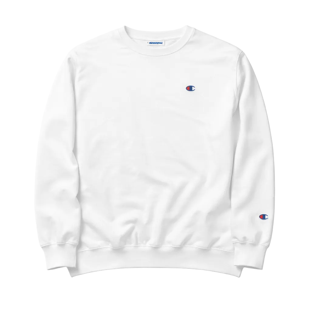 CHAMPION CORE LOGO WHITE CREWNECK (BIG&TALL)