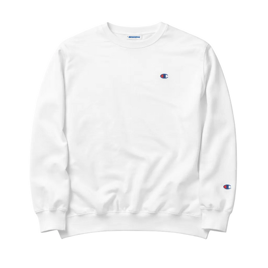 CHAMPION CORE LOGO WHITE CREWNECK (BIG&TALL)