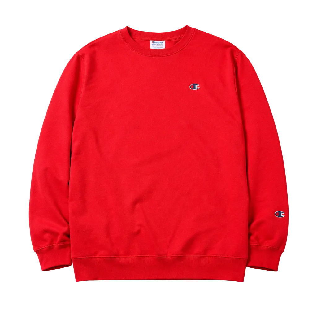 CHAMPION CORE LOGO RED CREWNECK (BIG&TALL)