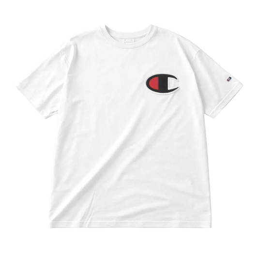 MEN'S BIG & TALL SHORT SLEEVE C PATCH T-SHIRT (WHITE)