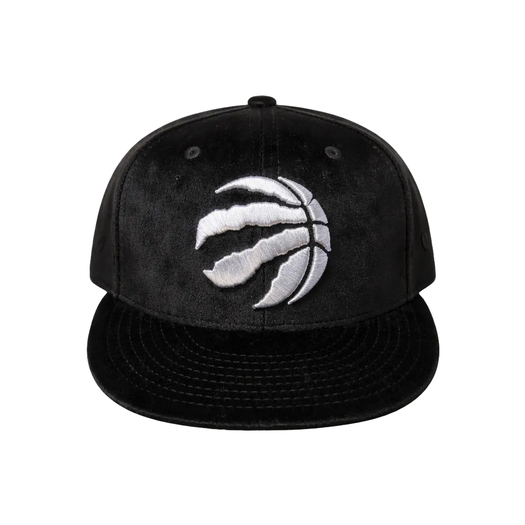 MEN'S TORONTO RAPTORS 5950 FITTED WHITE LOGO ON BLACK VELOUR HAT