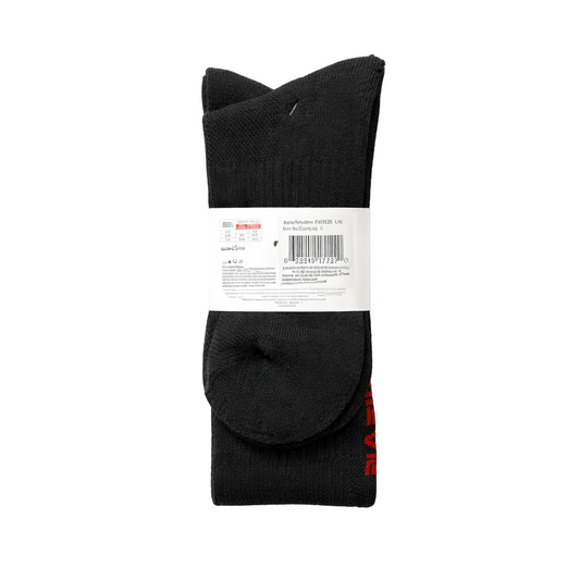 FILA MEN'S 3 PAIR LONG CREW SOCKS (BLACK)