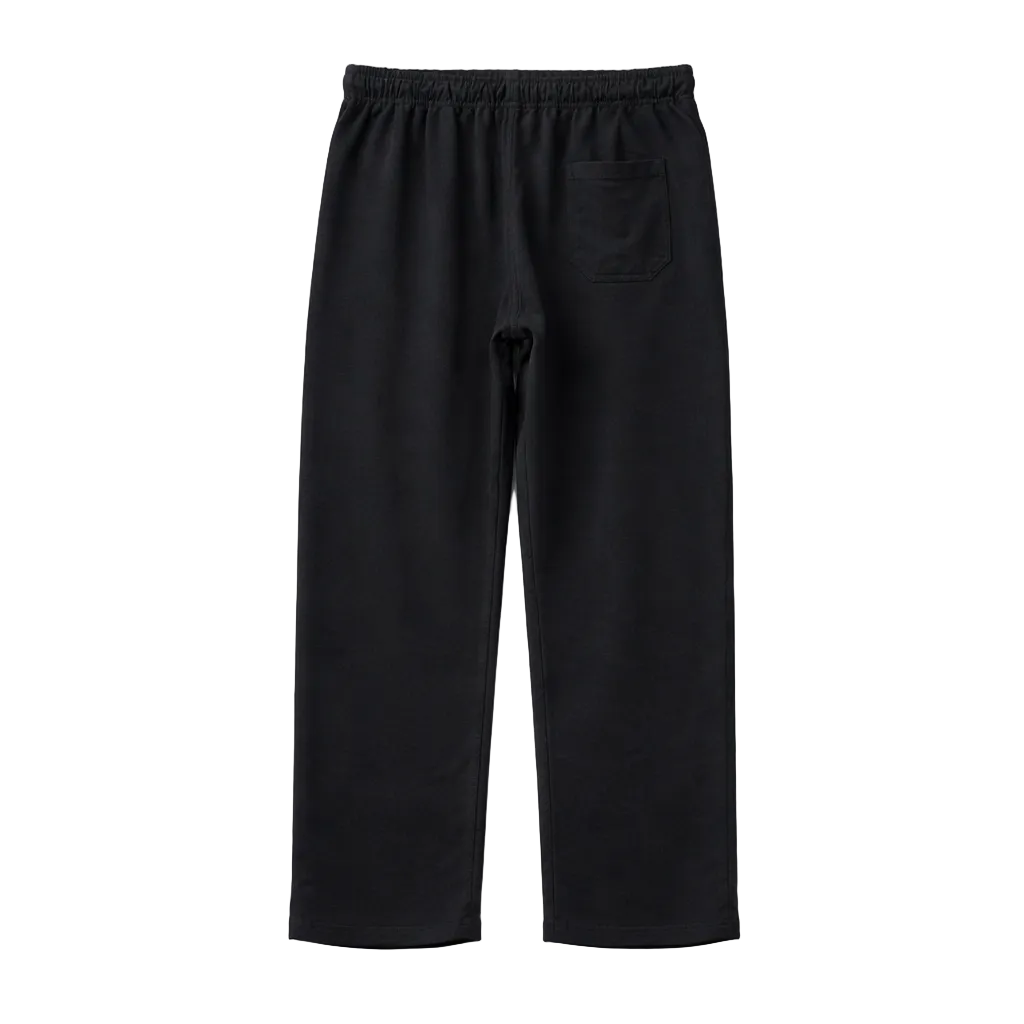AGILE OPEN BOTTOM JOGGER W/ STRIPES (BLACK)