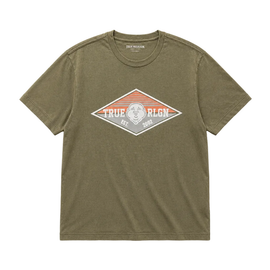 TRUE RELIGION BUDDHA FACE LOGO TEE (OLIVE)