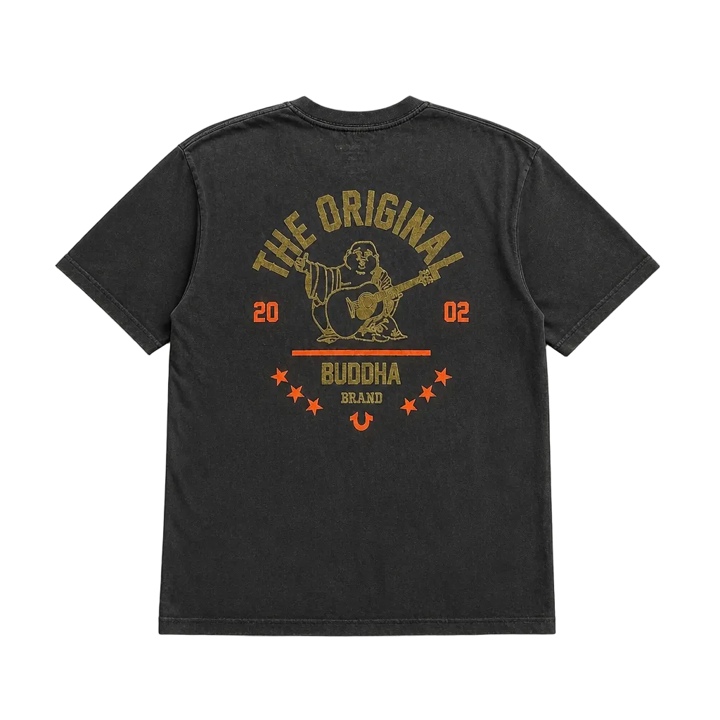 TRUE RELIGION THE ORIGINAL BUDDHA BRAND TEE (JET BLACK)