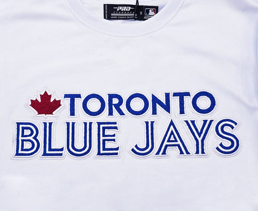 PRO STANDARD MLB TORONTO BLUE JAYS CLASSIC CHENILLE MEN'S WHITE/BLUE T-SHIRT