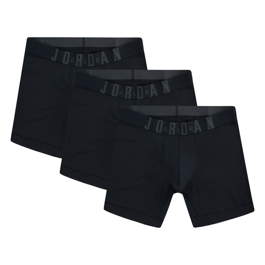 JORDAN MEN'S FLIGHT MODAL 3-PACK BLACK BOXER BRIEFS