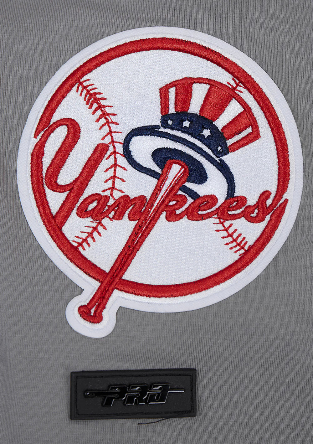 PRO STANDARD MLB NEW YORK YANKEES SCRIPT TAIL MEN'S GREY T-SHIRT
