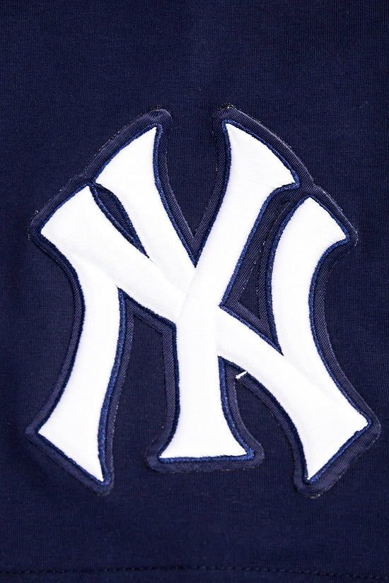 PRO STANDARD MLB NEW YORK YANKEES SCRIPT TAIL MEN'S NAVY BLUE T-SHIRT