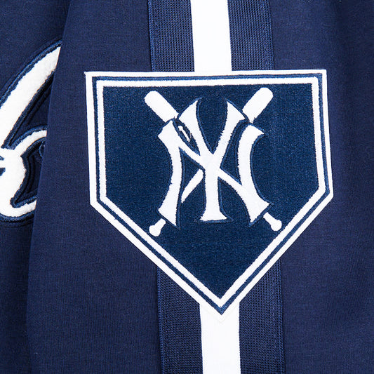 PRO STANDARD MLB NEW YORK YANKEES CURRENT LOGO PRO GAME DAY MEN'S NAVY BLUE DOUBLE KNIT JACKET