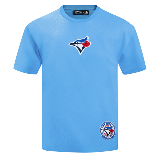 PRO STANDARD MLB TORONTO BLUE JAYS WINGSPAN MEN'S CJ DROP SHOULDER UNIVERSITY LIGHT BLUE T-SHIRT