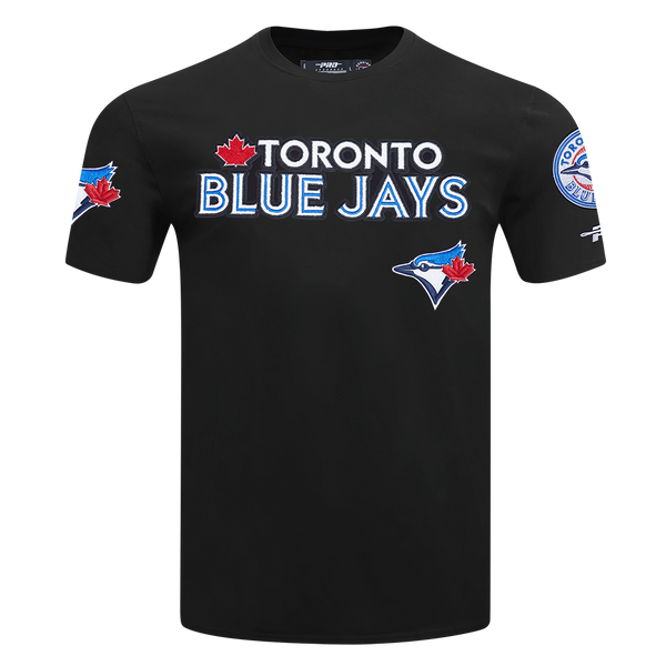 PRO STANDARD MLB TORONTO BLUE JAYS CLASSIC CHENILLE MEN'S BLACK T-SHIRT