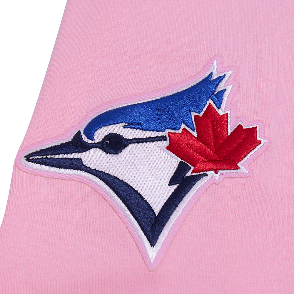 PRO STANDARD MLB TORONTO BLUE JAYS CLASSIC CHENILLE MEN'S PINK T-SHIRT W/ HOOD
