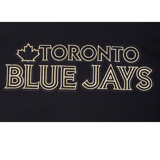 PRO STANDARD MEN'S MLB TORONTO BLUE JAYS BLACK & GOLD PULLOVER HOODIE