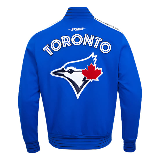 PRO STANDARD MLB TORONTO BLUE JAYS CURRENT LOGO PRO GAME DAY MEN'S ROYAL BLUE DOUBLE KNIT JACKET