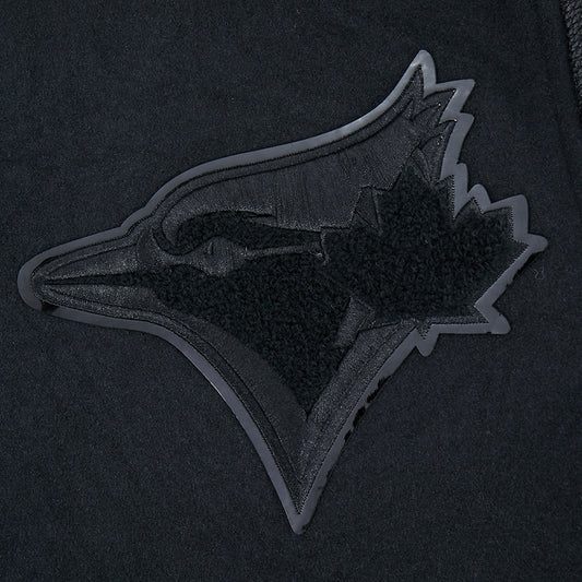 PRO STANDARD MEN'S MLB TORONTO BLUE JAYS CLASSIC WOOL ALL BLACK VARSITY JACKET