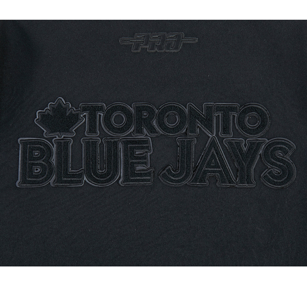 PRO STANDARD MEN'S MLB TORONTO BLUE JAYS CLASSIC WOOL ALL BLACK VARSITY JACKET