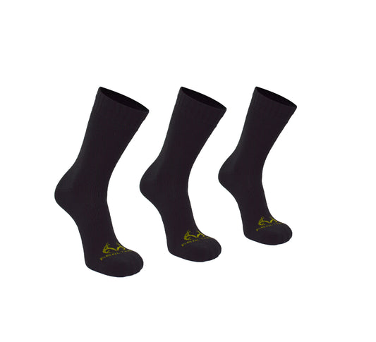 REALTREE MEN'S 3 PAIR LONG CREW SOCKS & CAP COMBO SET (OLIVE/BLACK)