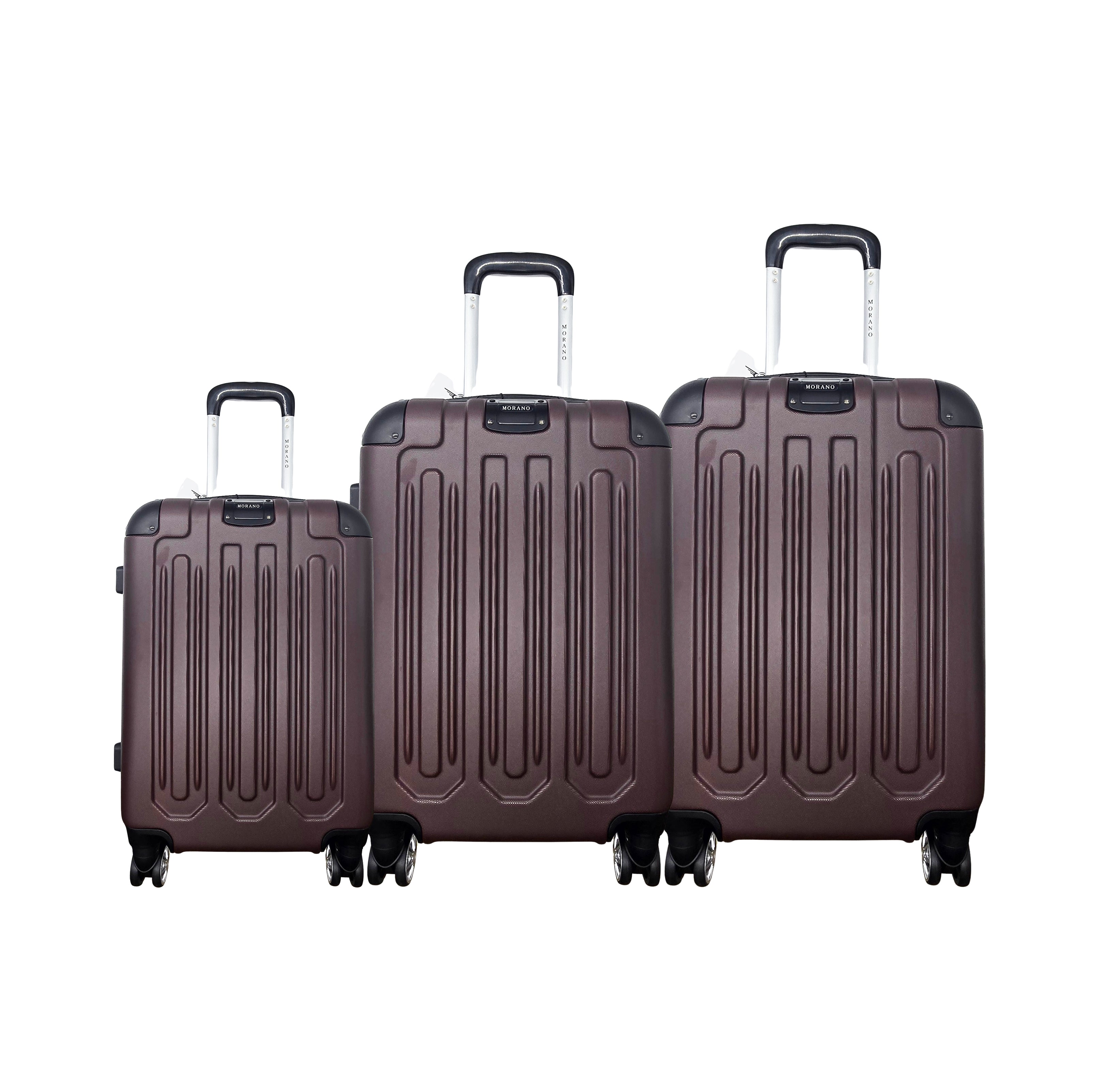 MORANO HARD COVER LIGHT WEIGHT LUGGAGES (COFFEE BROWN)