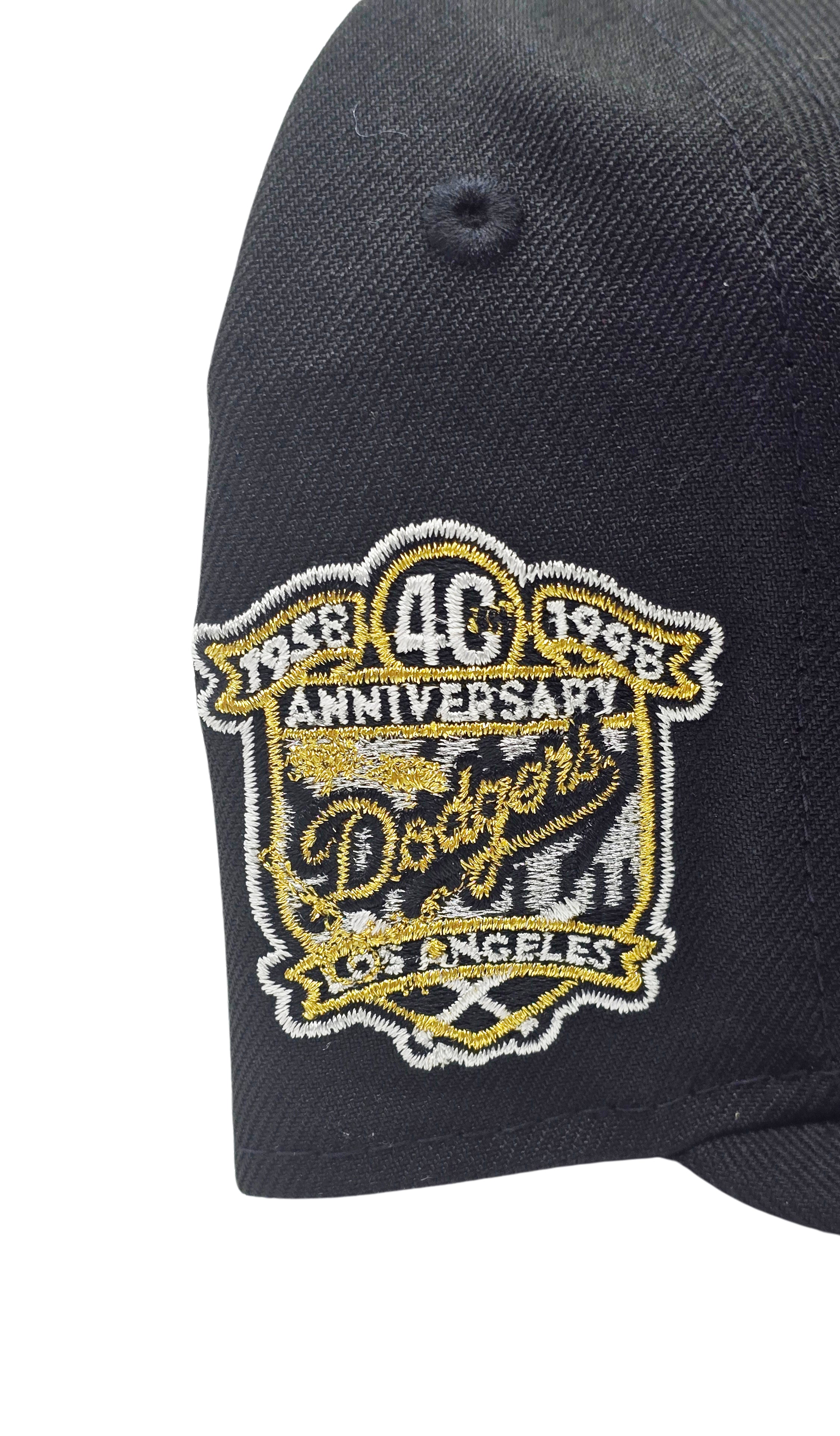 NEW ERA 9FIFTY LOS ANGELES DODGERS 40TH ANNIVERSARY BLACK/GOLD SNAPBACK HAT