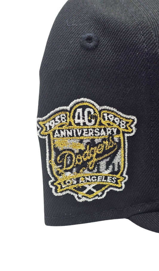 NEW ERA 9FIFTY LOS ANGELES DODGERS 40TH ANNIVERSARY BLACK/GOLD SNAPBACK HAT
