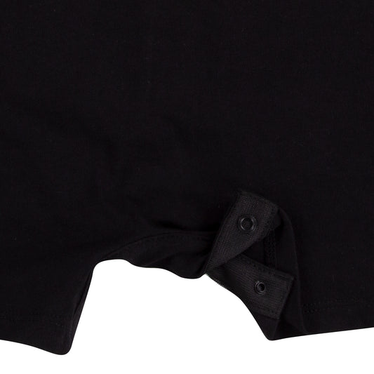 JORDAN NEWBORN ROMPER & BOOTIE SET (BLACK SIZE 0-6 MONTHS)