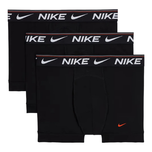 NIKE MEN'S DRI-FIT ULTRA COMFORT 3-PACK ALL BLACK BOXERS