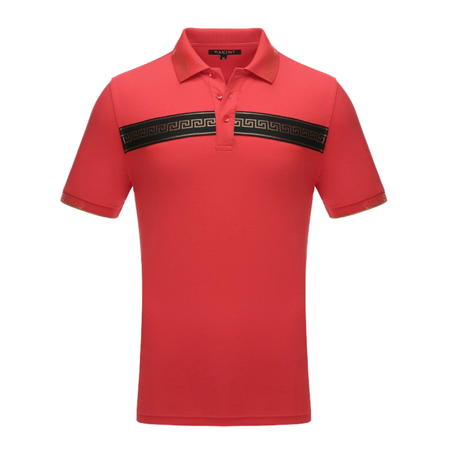 PAVINI MEN'S FASHION POLO DESIGN T-SHIRT (RED P-2014)