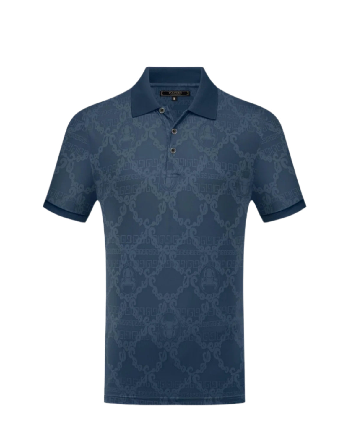 PAVINI MEN'S FASHION POLO DESIGN T-SHIRT (TEAL P-2281)