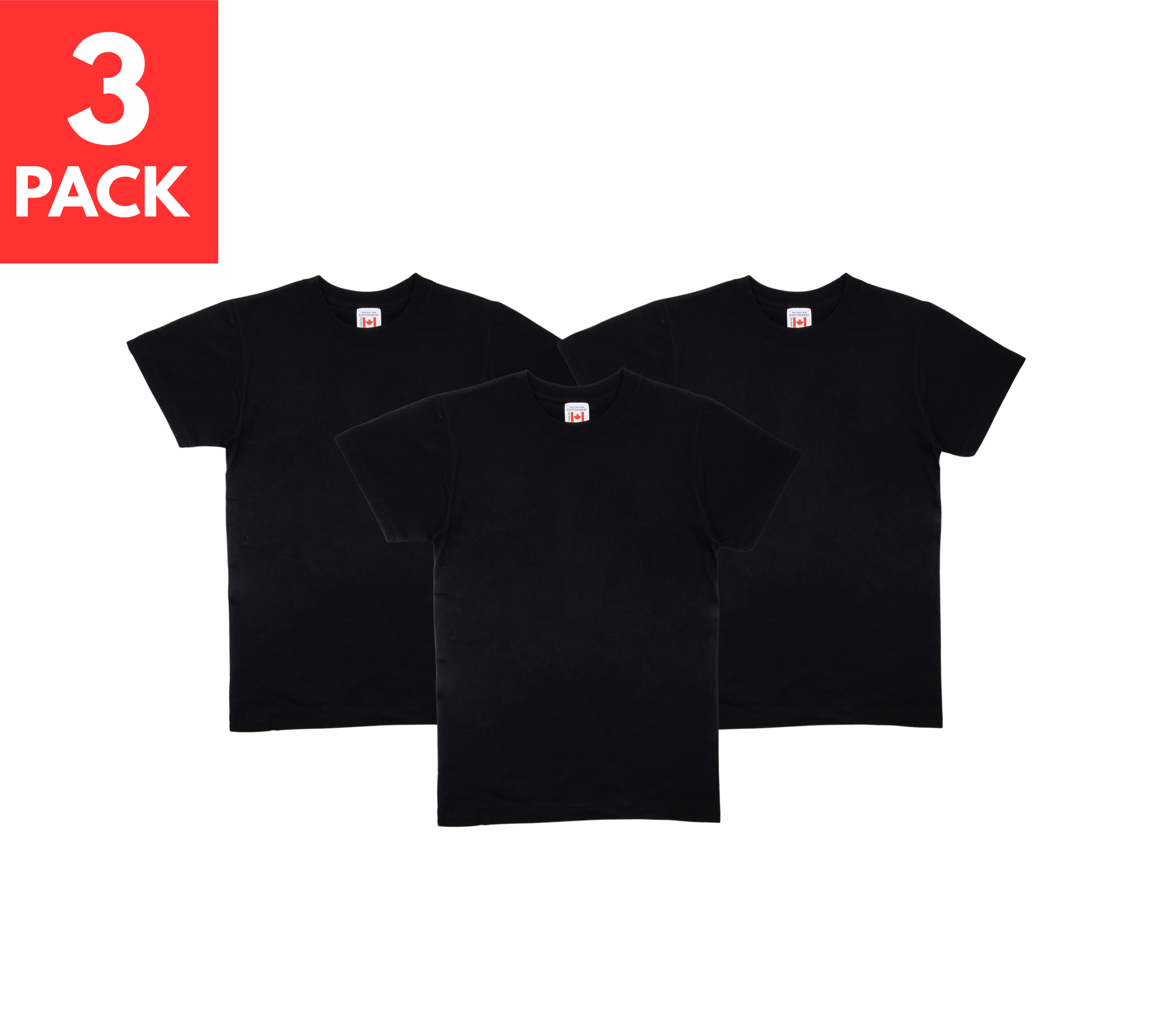 100% COTTON PLAIN CREWNECK BLACK T-SHIRTS (S-2XL 3 PACK) (3XL-5XL SINGLE PIECE) BLACK