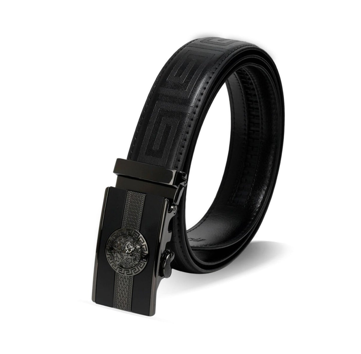 PAVINI MEN'S LEATHER DESIGNER BELT (PB-039-1 BLACK)