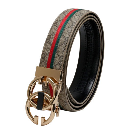 PAVINI MEN'S LEATHER DESIGNER BELT (PB-532-2 BEIGE)